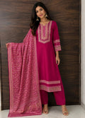 Pink Ajrakh Dress Suit