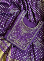 Purple Bandhani Dress Suit