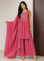 Peach Bloom Indo-Western 3 piece  Set