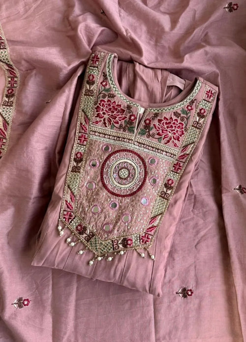 Meher Pink Indo Western 3 piece suit Set