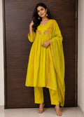 Lemon Bloom Khadi Suit Set